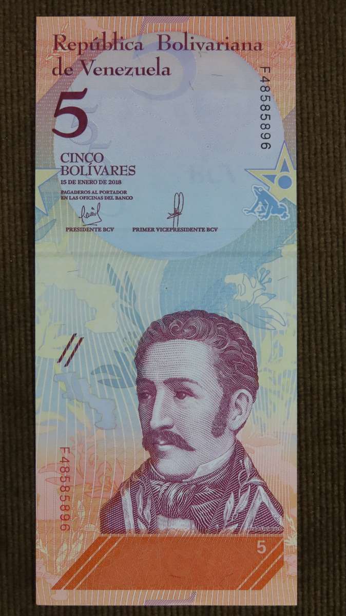 Venezuela 5 Bolivares 2018 Crisp UNC  p102