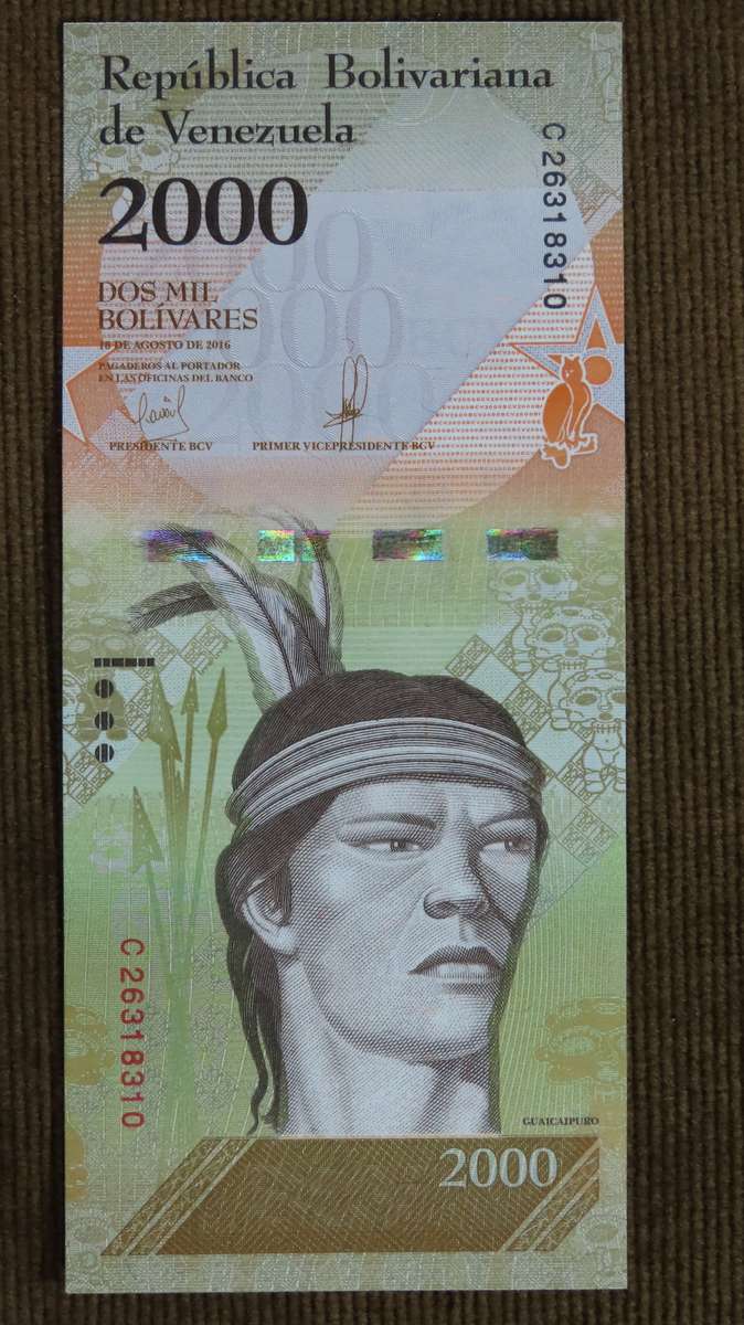 Venezuela 2000 Bolivares 2016 Crisp UNC p96