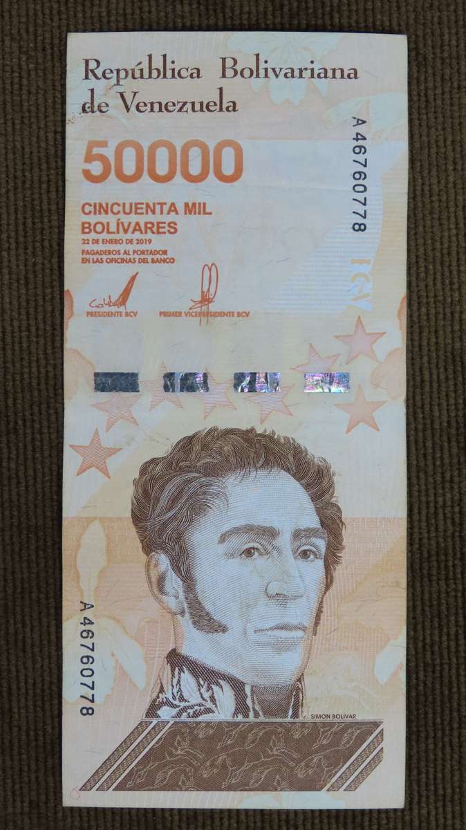 Venezuela 50 000 Bolivares 2019 VF p111