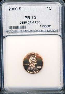 2000 Graded Proof-70, Penny, Deep Cameo Red, 1c, USA, America, Lincoln