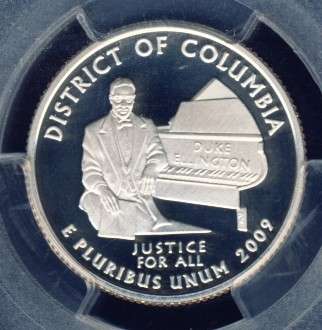 2009 PCGS Graded Proof-69, District of Columbia Quarter, Deep Cameo, U.S. Territories Series