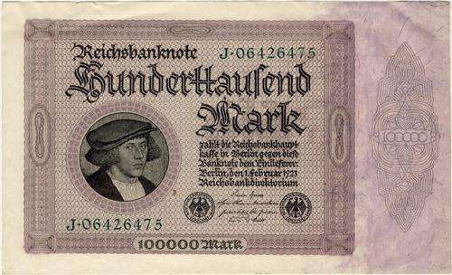 Germany - 100000 Mark, 1923, One Hundred Thousand Mark , p83