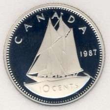 1987 Graded Proof-70, 10c, Deep Cameo, Canada