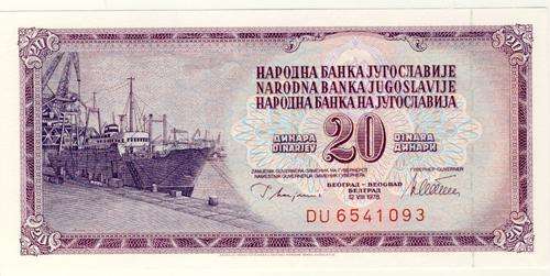 Yugoslavia -  20 Dinara , 1978 , Crisp Unc., p88