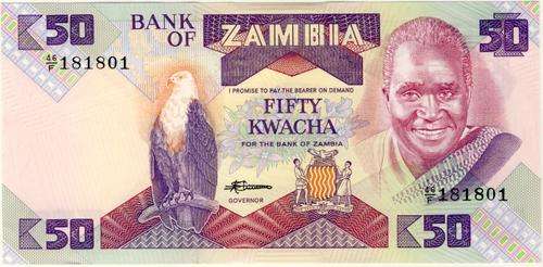 Zambia - 50 Kwacha , 1986 , Crisp Unc., p28