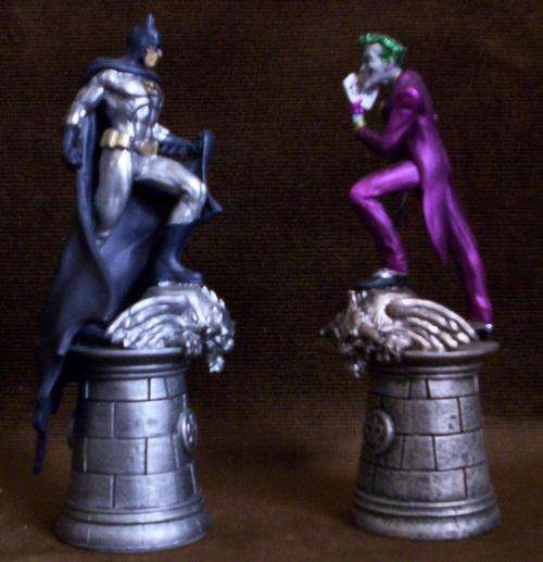 Batman + Joker Figurine Set, Official DC approved Hand Painted, Bruce Wayne Gotham Dark Knight
