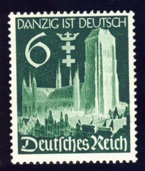 Germany - 1939, 6 pfennig Danzig Stamp, Third Reich, MNH,