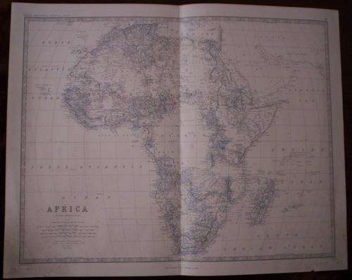 1861 Map of Africa, Very Good condition, Original Johnston Map