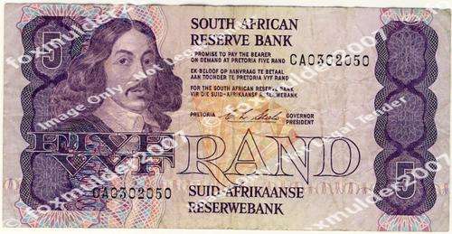 R5 , C.L. Stals , 1st series, Five Rand note, 1990, no reserve