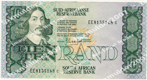 R10 , G.P.C. de Kock , 3rd series, Ten Rand note, 1985 , no reserve