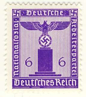 Germany - NSDAP 6 Pfennig Stamp, MNH, Eagle