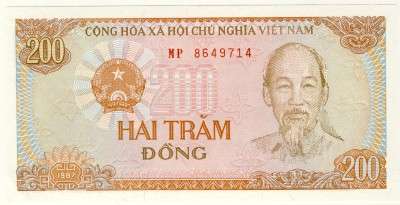 Viet Nam -  200 Dong,  1987, Crisp UNC.., p100