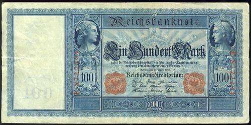Germany - 100 Mark, 1910, One Hundred Mark Note,