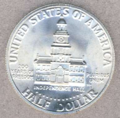 1976 Graded MS-68,Silver BiCentennial Kennedy Half Dollar, 50c, USA, America