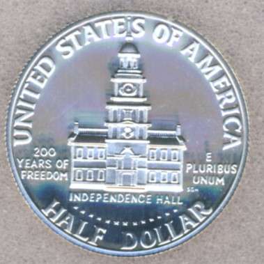 1976 Graded Proof-69, Silver BiCentennial Kennedy Half Dollar, 50c, USA, America