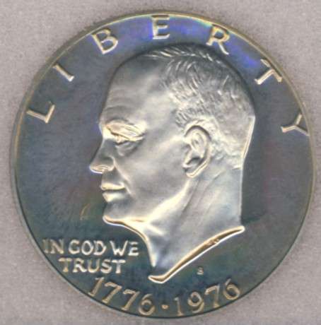 1976 t2 Graded Proof-70, Eisenhower Dollar, $1, USA, America