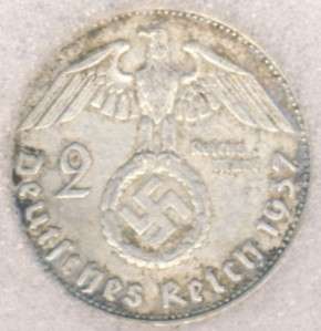 1937 a Graded EF-45, 2 Mark, Germany