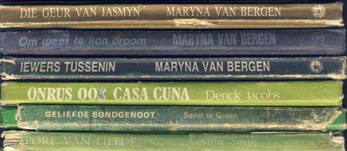 6 Afrikaans Fiction Books, Hardcovers,  Maryna van Bergen + other
