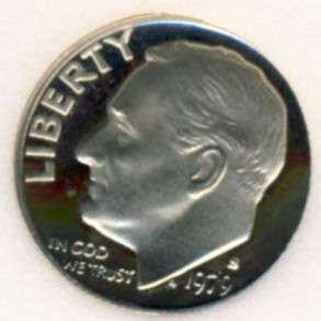 1979 Graded Proof-70, Rooseveld Dime, 10c, Deep Cameo, USA, America