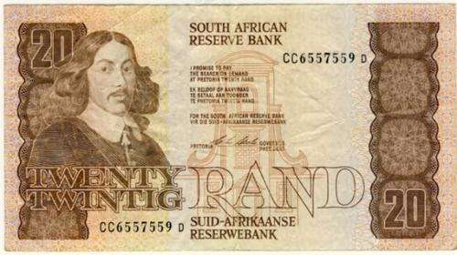 R20 , C.L. Stals, 1 st series, Twenty Rand note, 1990, no reserve