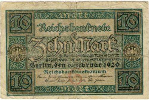 Germany - 10 Mark, 1920, Ten Mark Note