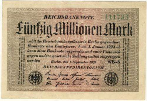 Germany - 50000000 Mark, 1923, Fifty Million Mark Note
