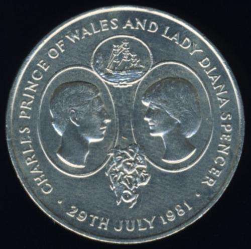 St. Helena, Royal Wedding crown Princess Diana and Prince Charles, 1981