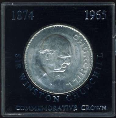 Great Britain 1874-1965 Winston Churchill Crown in case, Queen Elizabeth II