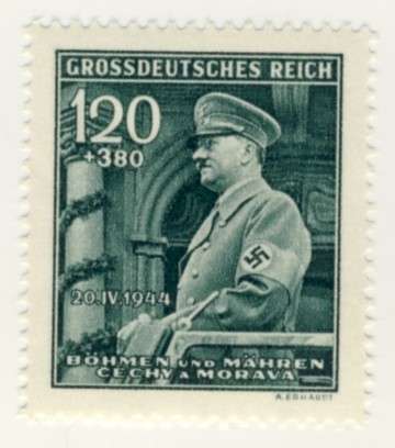 Germany - 1944, 120+380 Pfennig Hitler Birthday Stamp, MNH, Bohemia and Moravia