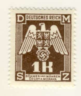 Germany - 1943, 1 Koruna Stamp, MNH, Bohemia & Moravia