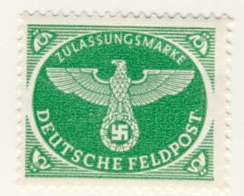 German WWII 1944 Field Mail Stamp, MNH