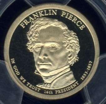 2010 PCGS Graded Proof-69 DCam, Presidential Dollar, $1, USA, America, Pierce