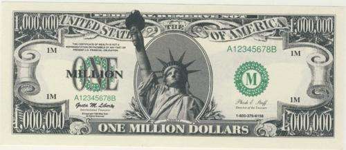 USA - 1 Million Dollar Banknote, $1000000