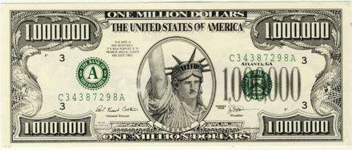 USA - 1 Million Dollar Banknote, $1000000  (1996)