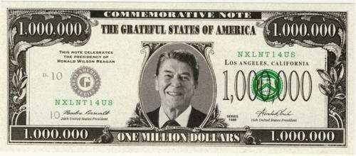 USA - 1 Million Dollar Banknote, $1000000  (Reagan)