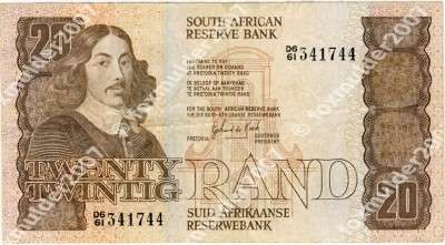 R20 , G.P.C. de Kock, 3rd series, Twenty Rand note, 1984, no reserve