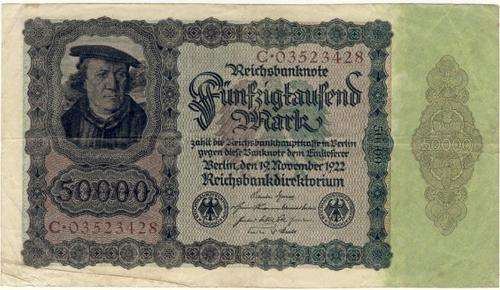 Germany - 50000 Mark, 1922, Fifty Thousand Mark Note