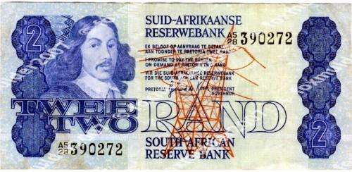 R2 , G.P.C de Kock, 2nd series, Two Rand note, 1981, no reserve