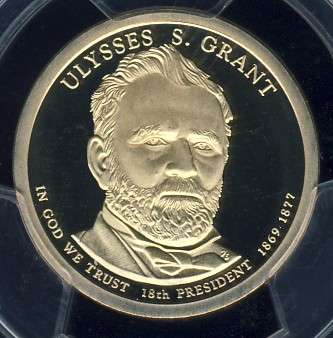 2011 PCGS Graded Proof-69 DCam, Presidential Dollar, $1, USA, America, Grant, First Strike