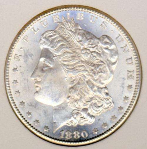 1880 s Graded MS-64, Silver Morgan Dollar, USA, America, Silver