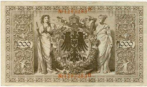 Germany - 1000 Mark, 1910, One Thousand Mark Note, Red Variant