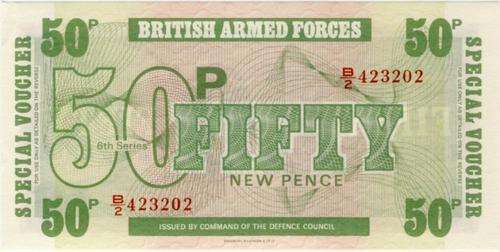British Armed Forces, 50 New Pence, 6th Series MPC