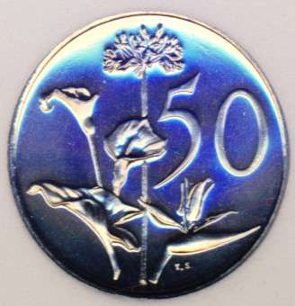 1980 50 Cent , Graded Proof 70, 50c Coin, Deep Cameo, South Africa,
