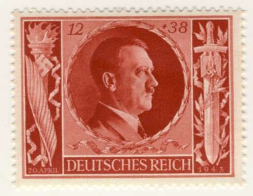 Germany - 1943, Hitler Birthday Stamp, MNH, 12 + 38 pf