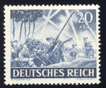 Germany - 1943, Stamp,  Armed Forces + Heroes Day 20 + 14 pf, MNH