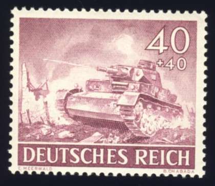 Germany - 1943, Stamp,  Armed Forces + Heroes Day 40 + 40 pf, MNH
