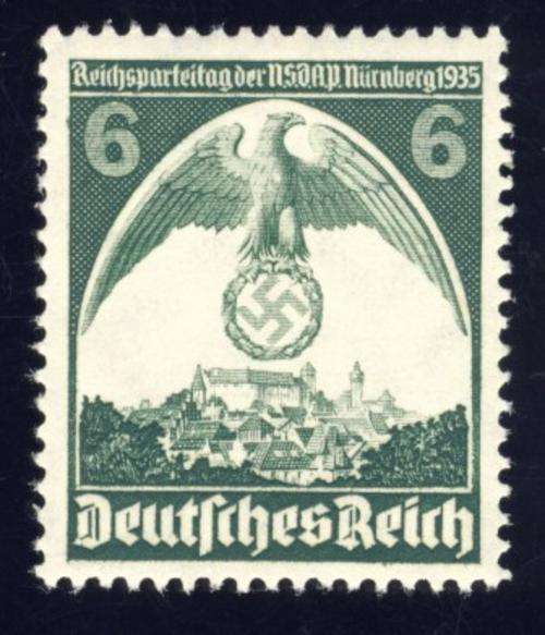 Germany - 1935, Stamp, Nazi Party Conference Nuremburg 6 pf, MLH