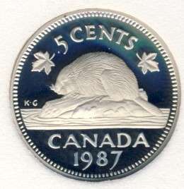 1987 Graded Proof-70, 5c, Deep Cameo, Canada
