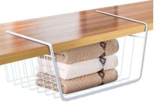 Hanging storage baskets - white