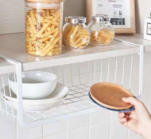 Hanging storage baskets - white